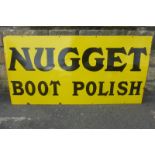 A Nugget Boot Polish rectangular enamel sign, in excellent condition, 48 1/4 x 24".