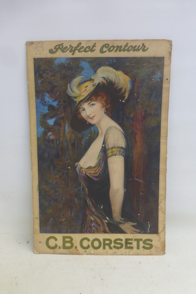 A C.B. Corsets pictorial showcard depicting a glamorous lady in side profile titled: Perfect
