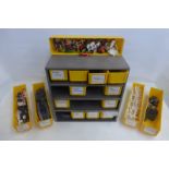 A quantity of Scalextric accessories in 16 trays.