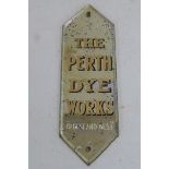 A Perth Dye Works mirrored glass finger plate, 3 x 9 1/2".