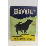 A rare Bovril pictorial enamel sign, with restorations, 10 x 14".