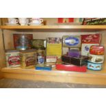 A collection of confectionery tins and packaging to include a Bassett's Liquorice Allsorts pictorial