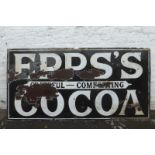 An Epps's Cocoa rectangular enamel sign by David Johnson, 60 x 30".