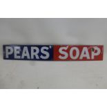 A Pears' Soap rectangular enamel strip, 18 1/2 x 2 3/4".