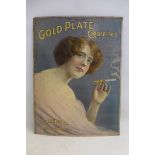 A rare Gallaher Limited of Belfast and London 'Gold Plate Cigarettes' pictorial showcard depicting a