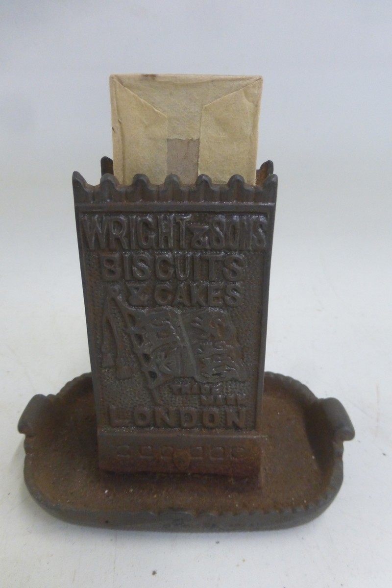 A Wright & Sons Biscuits and Cakes counter top match striker. - Image 2 of 2