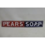 A Pears' Soap rectangular enamel strip, 18 1/2 x 2 3/4".