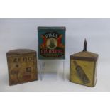 A square string tin advertising Brasso, Robins Starch, Reckitts Blue etc. a Stotherts Pills string