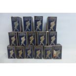 Fifteen boxed Siemens electric lamp bulbs, each box illustrated with the picture of a young girl