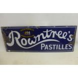 A Rowntree's Pastilles rectangular enamel sign with royal crest, 24 x 9".