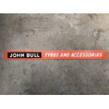 A John Bull Tyres and Accessories shelf strip, in very good condition.