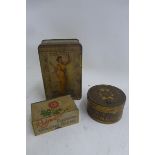 A Salmon & Gluckstein Ltd. of London Snake Charmer Cigarettes rectangular tin, a Wills's Cut
