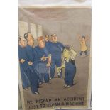 An H.M. Bateman Ministry of Labour National Service poster, from 1931 titled: He missed an