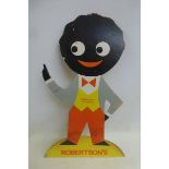 A Robertsons Golly cardboard advertising figure, 14 x 23".