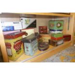 A collection of assorted confectionery tins to include Radiance, Keiller's, Sovereign etc.