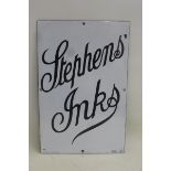 A rare Stephens' Inks rectangular enamel sign by Willing & Co. Ltd. London, the sign in mint