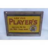 A Player's Navy Cut hardboard packing crate lid, 23 1/2 x 16 1/2".