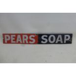 A Pears' Soap rectangular enamel strip, 18 1/2 x 2 3/4".