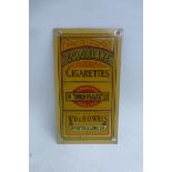 A Wills' Gold Flake Cigarettes tin finger plate, 2 1/2 x 4 1/2".