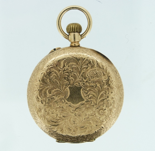 A pretty continental 15ct gold lady's Pocket Watch / Fob Watch, movement signed 'D.F.& C.', with - Image 2 of 2