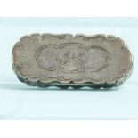 A Victorian silver Snuff Box, by Frederick Marson, of hinged oblong form with serpentine edges,