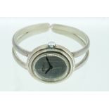 A silver Roy King bracelet Watch, the circular mirrored dial signed 'Roy King'.