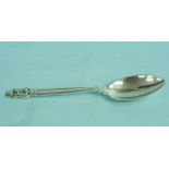A Georg Jensen silver 'Acorn' pattern Serving Spoon, London import marks for 1936, 7½in (19cm)