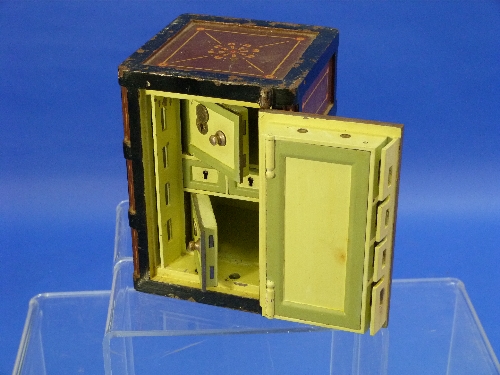 A Victorian cast-iron miniature Safe, by R. Thompson, of traditional upright rectangular form with - Image 2 of 7