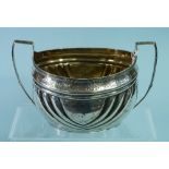 A George III silver Sugar Bowl, by Crispin Fuller, hallmarked London, 1804, of oval form, with