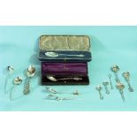 A collection of Commemorative and other silver Spoons, including a cased Queen Victoria Diamond