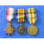 WITHDRAWN Military Medals: A World War 1 group of three medals, inscribed to 275314 Pte. D. G. Ande