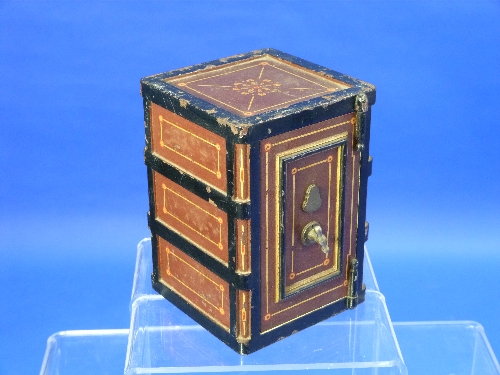 A Victorian cast-iron miniature Safe, by R. Thompson, of traditional upright rectangular form with