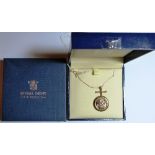 A Royal Mint Classics 2007 Half Sovereign Pendant, in 9ct gold mount on a 9ct gold trace chain,