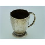 A George VI silver Christening Mug, by G. Bryan & Co., hallmarked Birmingham, 1946, of conical