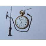 A 9ct gold Vertex Revue Pocket Watch, with Swiss movement, the circular dial with Roman numerals and