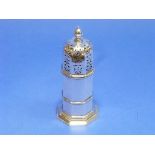 A late Victorian silver Sugar Caster, by Samual Walton Smith, hallmarked London, 1894, of