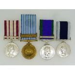 A group of four medals, awarded to MX 860125 D. Hogg. A/P. O. Ck. H.M.S. Fulmar., comprising Naval