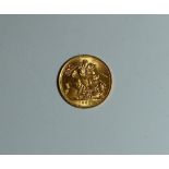 Elizabeth II gold Sovereign, dated 1963.
