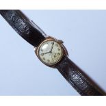 A 9ct gold Rotary Super-Sports gentleman's Wristwatch, c.1950's, with Swiss movement, the circular