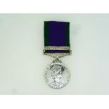 General Service medal, 1962-2007, one clasp, Borneo, awarded to 21150093 L/Cpl. Sarbajit Rai. Gurkha