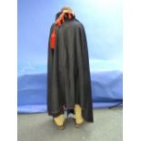 Military uniform: an early-mid 20thC dark blue cavalry Cape/Cloak, of dark blue wool worsted