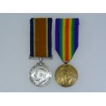 A W.W.1 pair of medals, awarded to 314659. Pte. 1. C. A. Marler. R.A.F., comprising British War