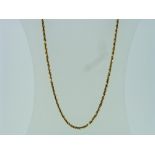 An 18ct yellow gold twisted Chain, 21¾in (55cm) long, approx weight 23g.