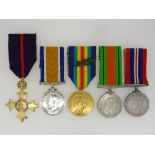 An O.B.E. group of five medals, awarded to Capt. Leonard Jennings, Northumberland Hussars/