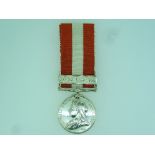 A Canada General Service medal, with clasp for Fenian Raid 1866, to "1355 Driver W. Brown, 4th. B'de