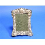 An Edwardian silver mounted Easel Frame, by E. Mander & Son, hallmarked Birmingham 1902, the