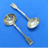 A pair of George IV silver Sauce Ladles, by William Eley & William Fearn, hallmarked London, 1821,