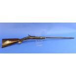 A 'Schnider' percussion half stock sporting rifle, hair trigger, with ornate German silvered
