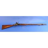 A East India Company India pattern 'Brown Bess' flintlock musket, marked 1810, with company
