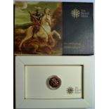 Queen Elizabeth II gold 'Bullion' Half Sovereign, dated 2009, boxed.